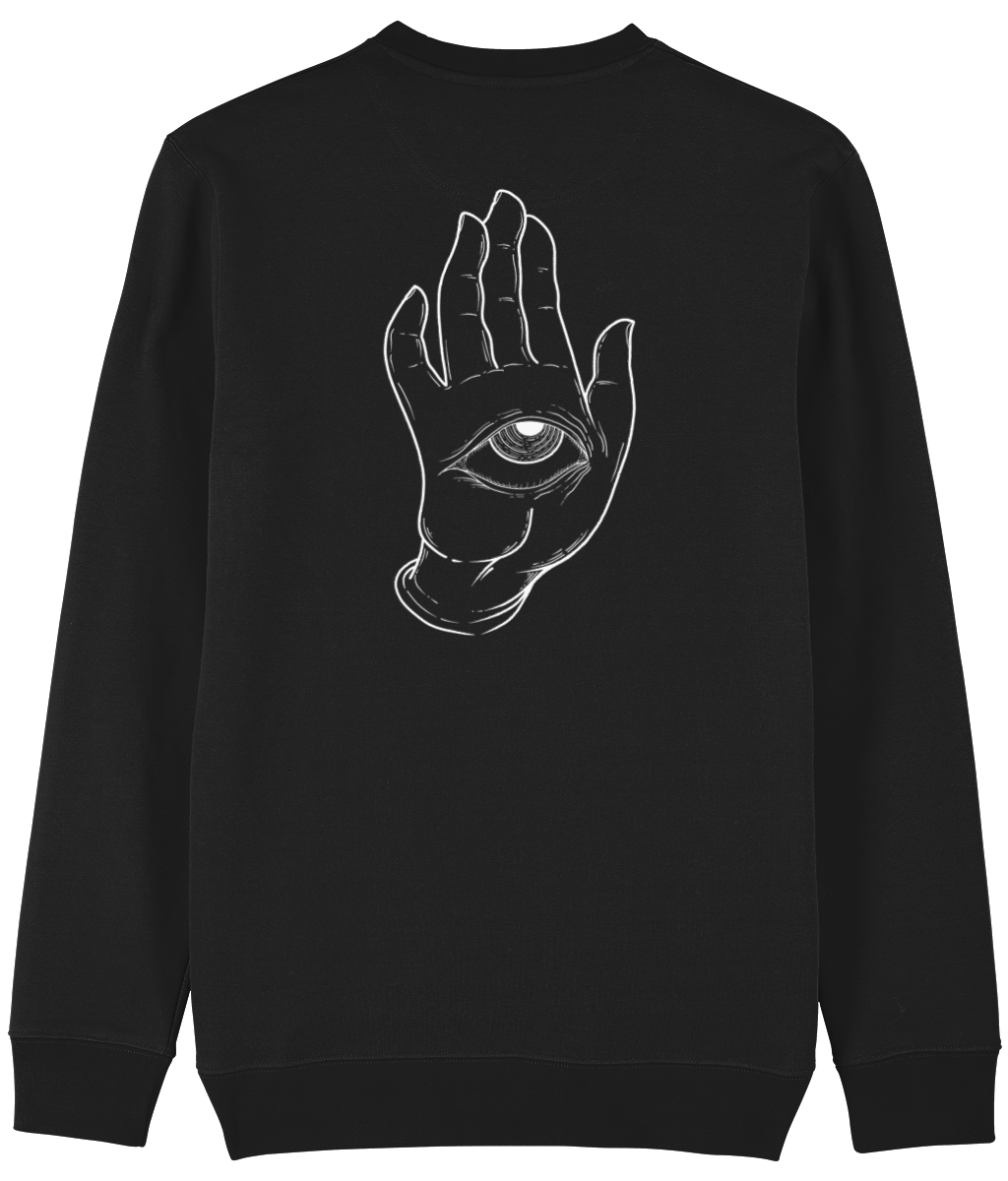 TRWKS Black Medium Fit Jumper With Hand Graphic