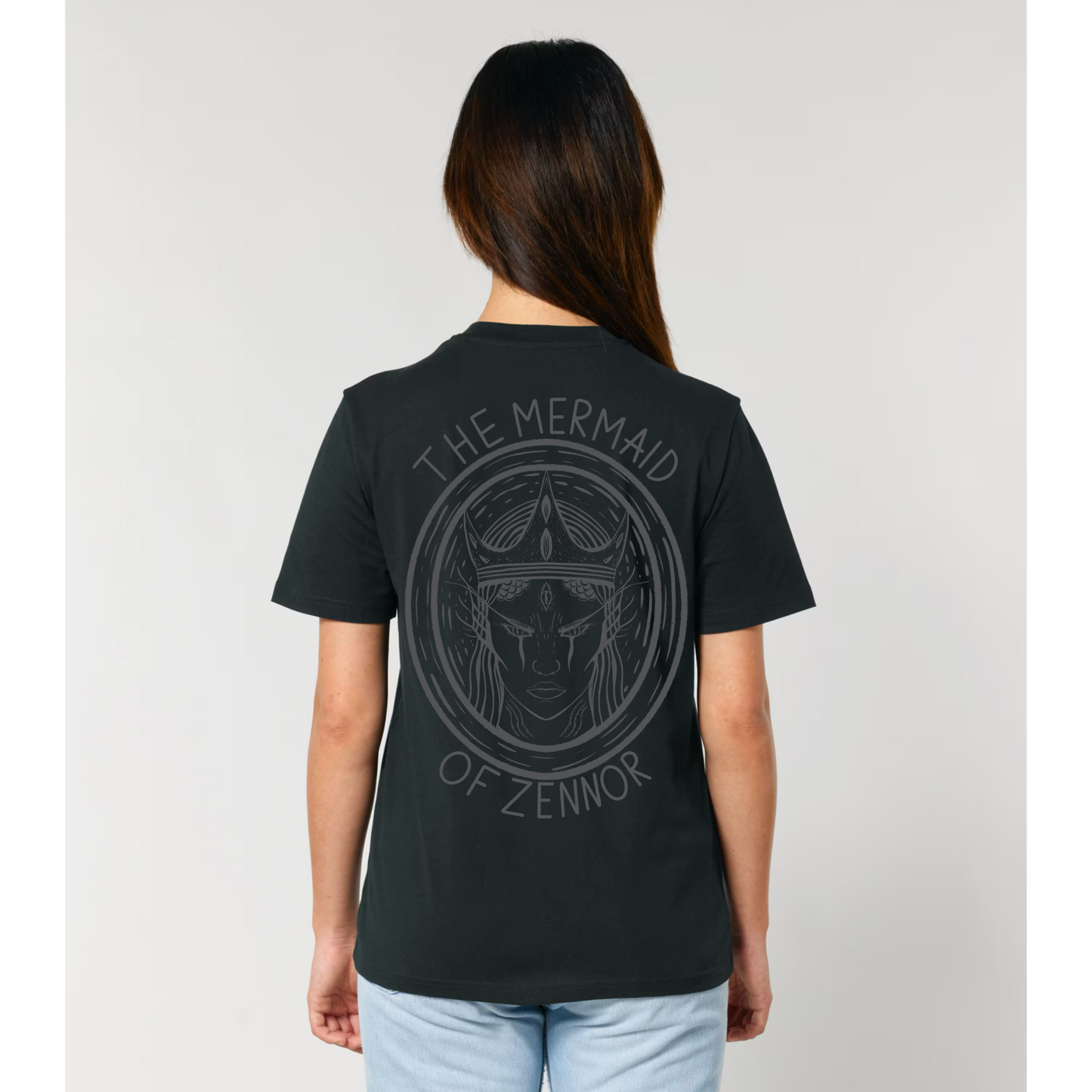 The Mermaid of Zennor - Medium Fit Black T-Shirt