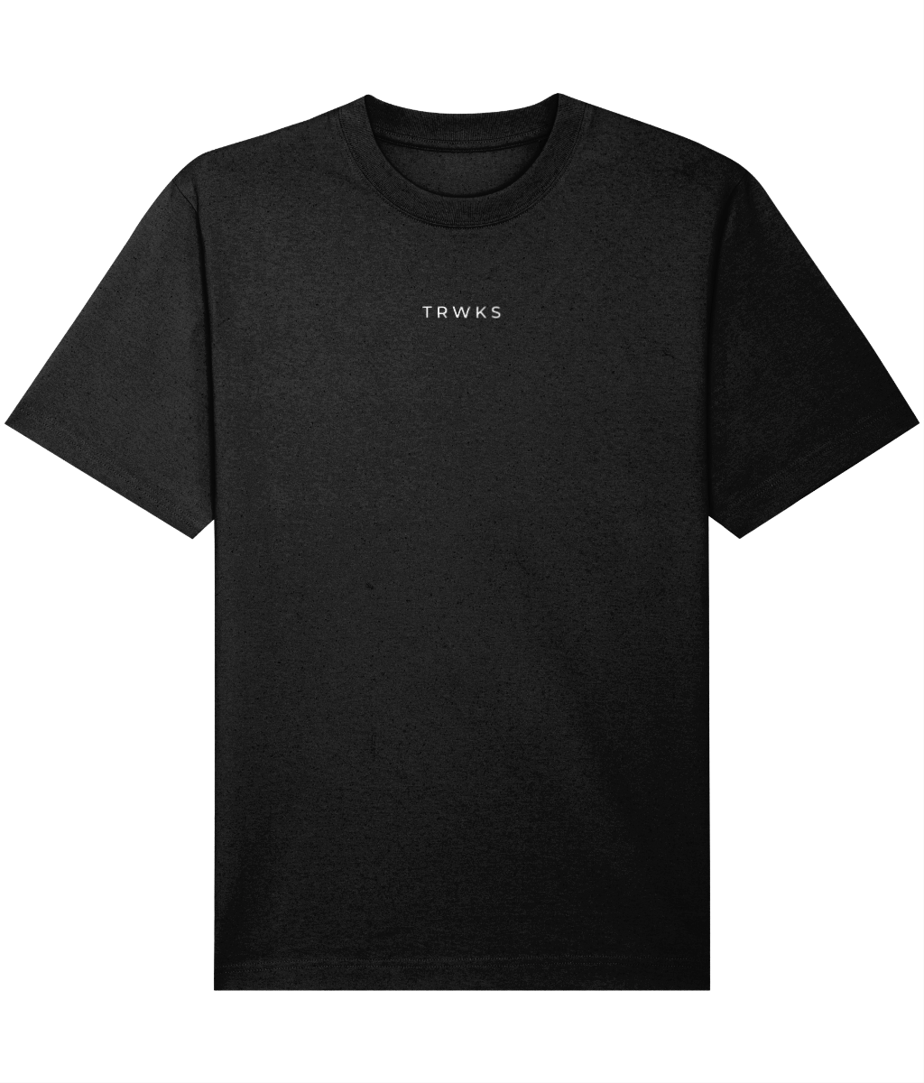 TRWKS Black Oversized T-Shirt with Eye of Truth Graphic