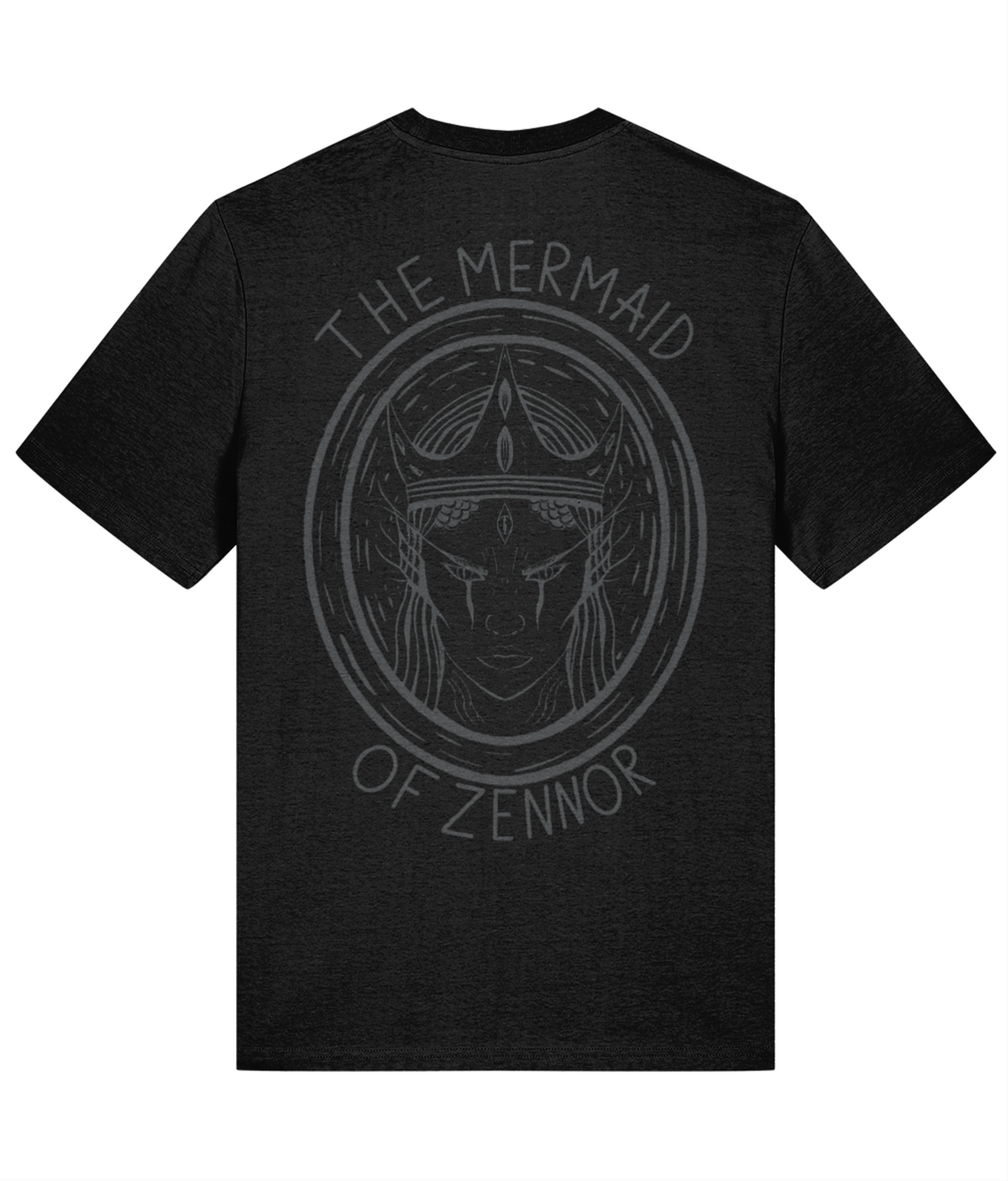 The Mermaid of Zennor - Medium Fit Black T-Shirt