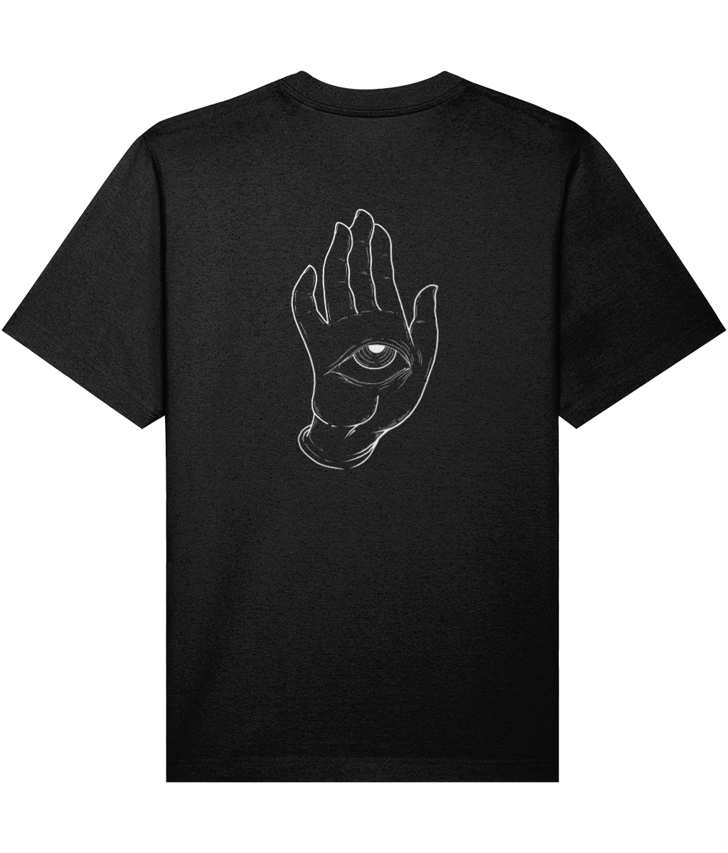 TRWKS Black Oversized T-Shirt with Eye of Truth Graphic