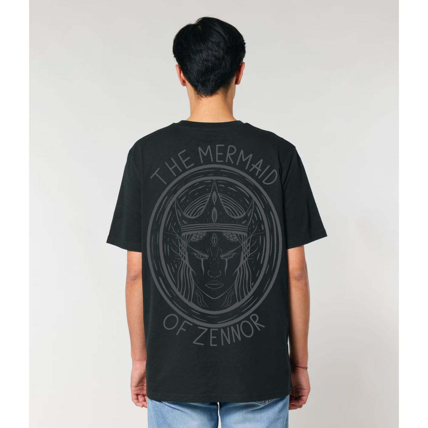 The Mermaid of Zennor - Medium Fit Black T-Shirt